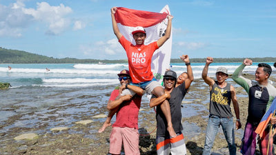 Ketut Agus Winning The 2018 Nias Pro QS1,000 In Indonesia